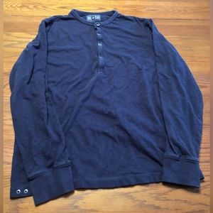 Converse One Star four button Henley long sleeve tshirt. Mens Size Large.